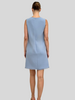 SLEEVELESS DRESS: TWEED: BLUE