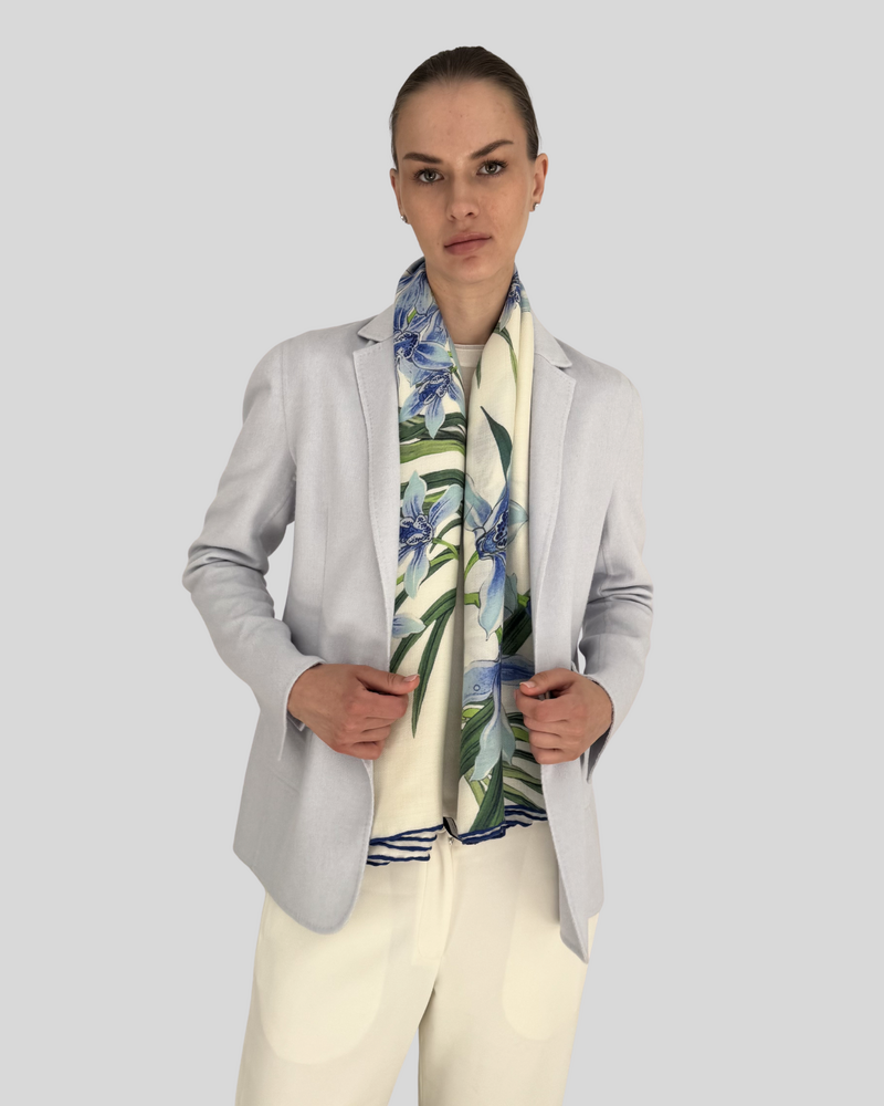 DOUBLE FACED JACKET: BLUE
