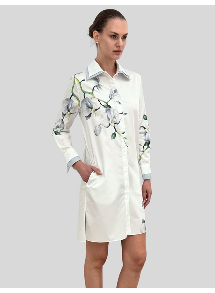 STRAIGHT CUT DRESS: ORCHID: SILVER