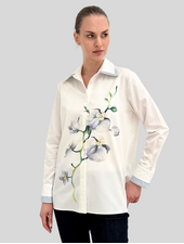 CLASSIC SHIRT WITH DOUBLE COLLAR: ORCHID: SILVER