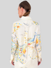 LONG SLEEVE SHIRT: JACQUARD PEACOCK PRINTED: IVORY