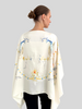 SILK JACQUARD PEACOCK PRINTED PONCHO