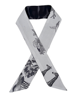 SILK TWILLY: JUNGLE PRINT BLACK-32" x 3