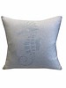 SEAHORSE CASHMERE-LUREX PILLOW: 21" X 21": PEARL-LEFT