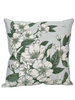 COTTON SCARF QUILTED PILLOW: APPLE BLOSSOM: LIGHT BLUE: 21"x 21"