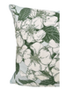 COTTON SCARF QUILTED PILLOW: APPLE BLOSSOM: LIGHT BLUE: 21"x 21"