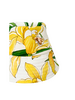 PRINTED COTTON BUCKET HAT: DANCING LADY FLOWER: YELLOW