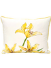 COTTON QUILTED PILLOW: DANCING LADY FLOWER: YELLOW