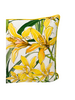 COTTON QUILTED PILLOW: DANCING LADY FLOWER: YELLOW