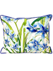 COTTON QUILTED PILLOW: DANCING LADY FLOWER: BLUE