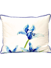 COTTON QUILTED PILLOW: DANCING LADY FLOWER: BLUE