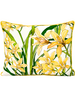COTTON QUILTED PILLOW: DANCING LADY FLOWER: YELLOW