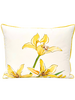 COTTON QUILTED PILLOW: DANCING LADY FLOWER: YELLOW