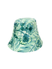 PRINTED SILK TWILL BUCKET HAT: CORSICA: GREEN