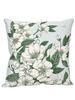 COTTON SCARF QUILTED PILLOW: APPLE BLOSSOM: LIGHT BLUE: 21"x 21"