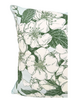 COTTON SCARF QUILTED PILLOW: APPLE BLOSSOM: LIGHT BLUE: 21"x 21"