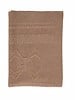 CASHMERE INTARSIA SPIDER KNITTED THROW: 52" X 72": TAUPE