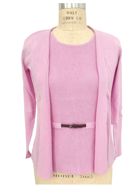COTTON 2 IN 1 SET WITH BUCKLE: PINK