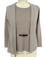 COTTON 2 IN 1 SET WITH BUCKLE: BEIGE