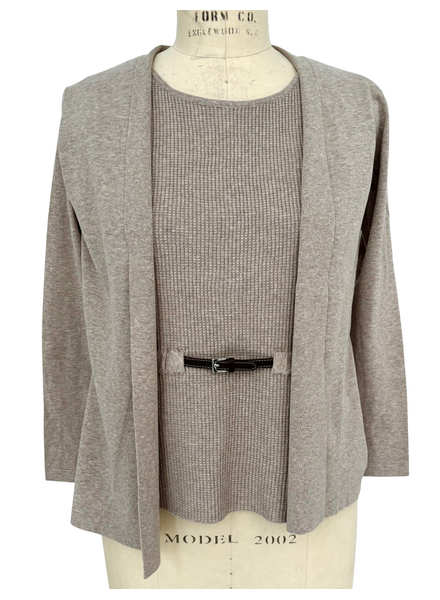 COTTON 2 IN 1 SET WITH BUCKLE: BEIGE