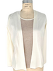 COTTON LONG SLEEVES 2 IN 1 CARDIGAN W/ BUCKLE: IVORY-BEIGE