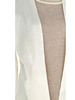COTTON LONG SLEEVES 2 IN 1 CARDIGAN W/ BUCKLE: IVORY-BEIGE
