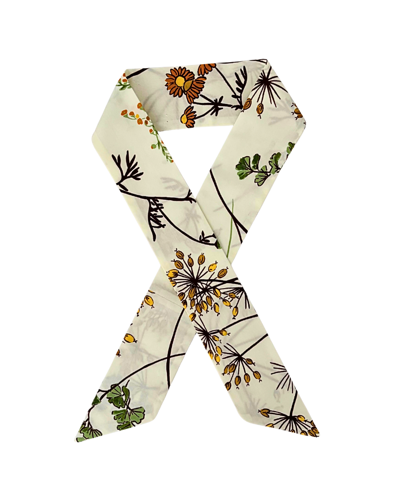 COTTON TWILLY: MARGARITA PRINT: IVORY - 32" x 3"