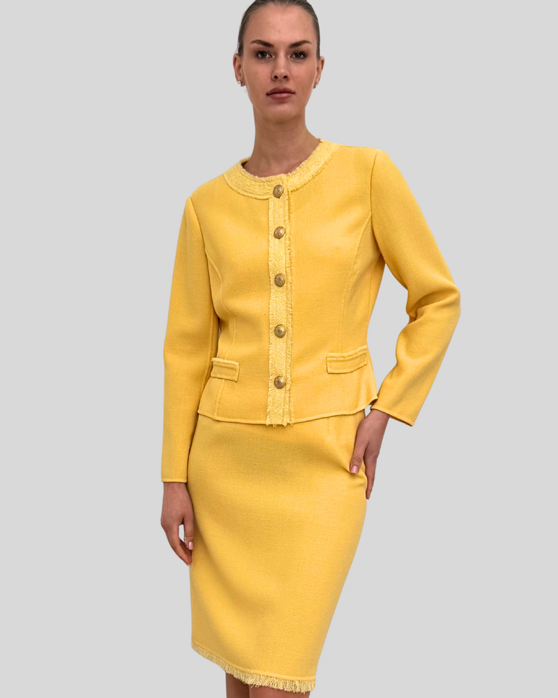 TWEED SKIRT: YELLOW
