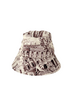 PRINTED SILK TWILL BUCKET HAT:MODERN LAKE COMO: BROWN