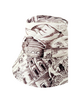 PRINTED SILK TWILL BUCKET HAT:MODERN LAKE COMO: BROWN