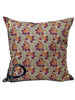 SILK QUILTED PILLOW: LEOPARD: ROSE 21"X21"