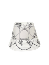 PRINTED SILK TWILL BUCKET HAT: SADDLE MANDALA: BLACK & WHITE