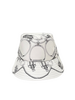 PRINTED SILK TWILL BUCKET HAT: SADDLE MANDALA: BLACK & WHITE