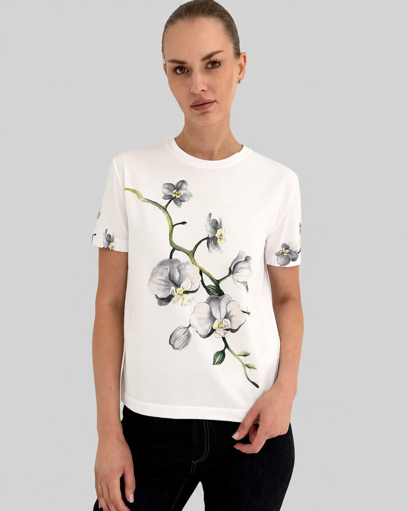 T-SHIRT: ORCHID: SILVER