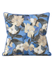 COTTON PILLOW BERGAMO BLUE: 21"x21"