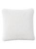 CASHMERE PILLOW WITH FUR: 17" X 17": IVORY
