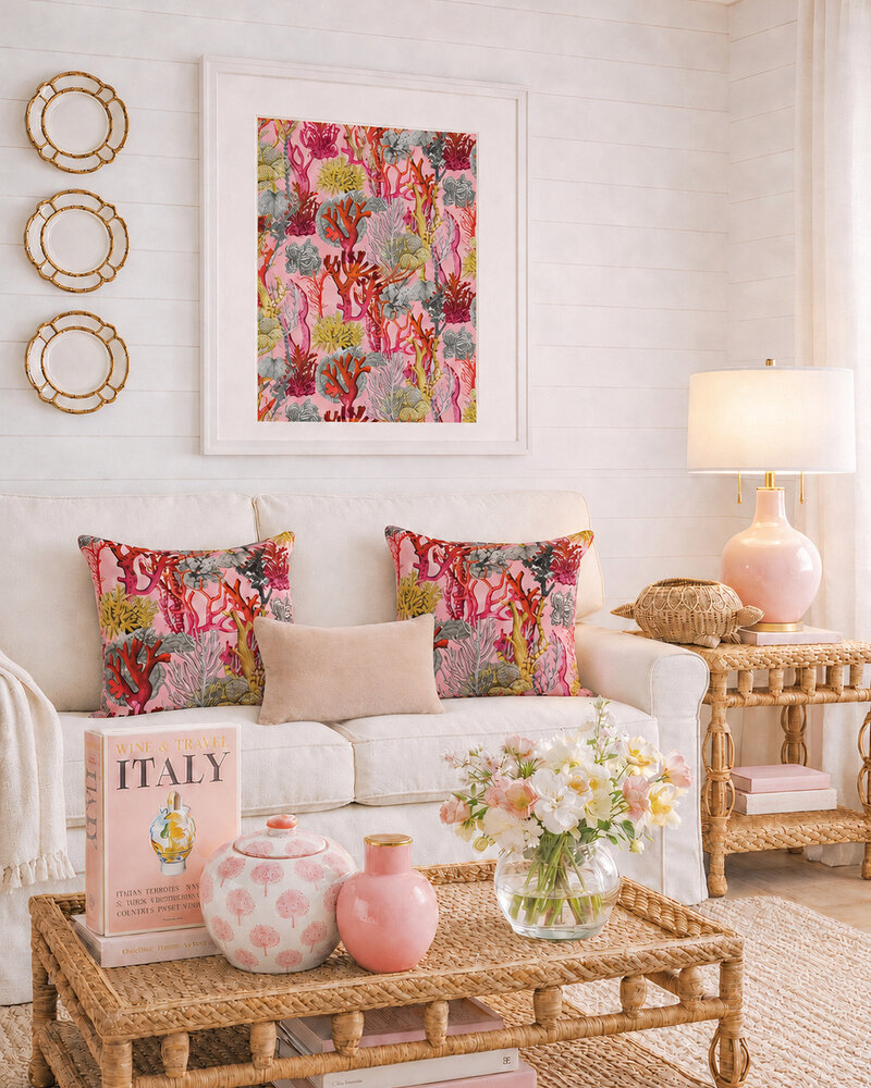 VENEZIA PARIS MINI PILLOW: 12" X 18": PINK