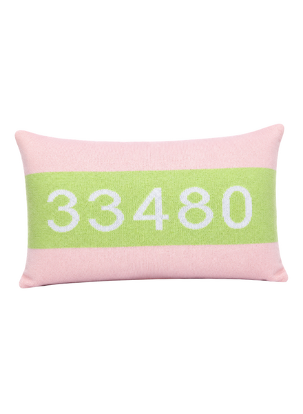 CASHMERE PALM BEACH PILLOW: 16" X 24": PINK