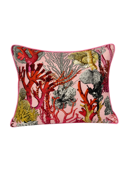 LINEN PILLOW CORAL: PINK 16"x20"