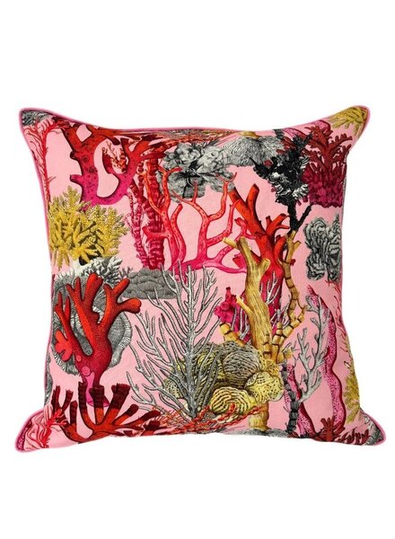 LINEN PILLOW CORAL : PINK : 21"x21"