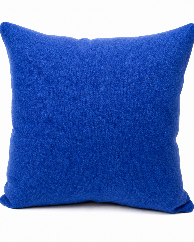 DOUBLE FACE CASHMERE  PILLOW NAVY STRIPPED: 21" X 21"