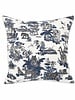 SILK QUILTED PILLOW: JUNGLE: BLUE