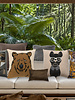 CASHMERE PILLOW WITH FUR: 17" X 17": ANTHRACITE