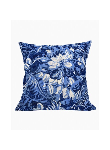 COTTON PILLOW CORSICA BLUE: 21" X 21"
