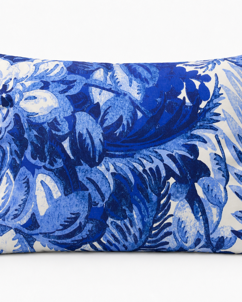 COTTON PILLOW CORSICA BLUE: 16" X 20"