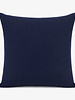 NEW YORK PRINT COTTON PILLOW: 22" X 22": BLUE