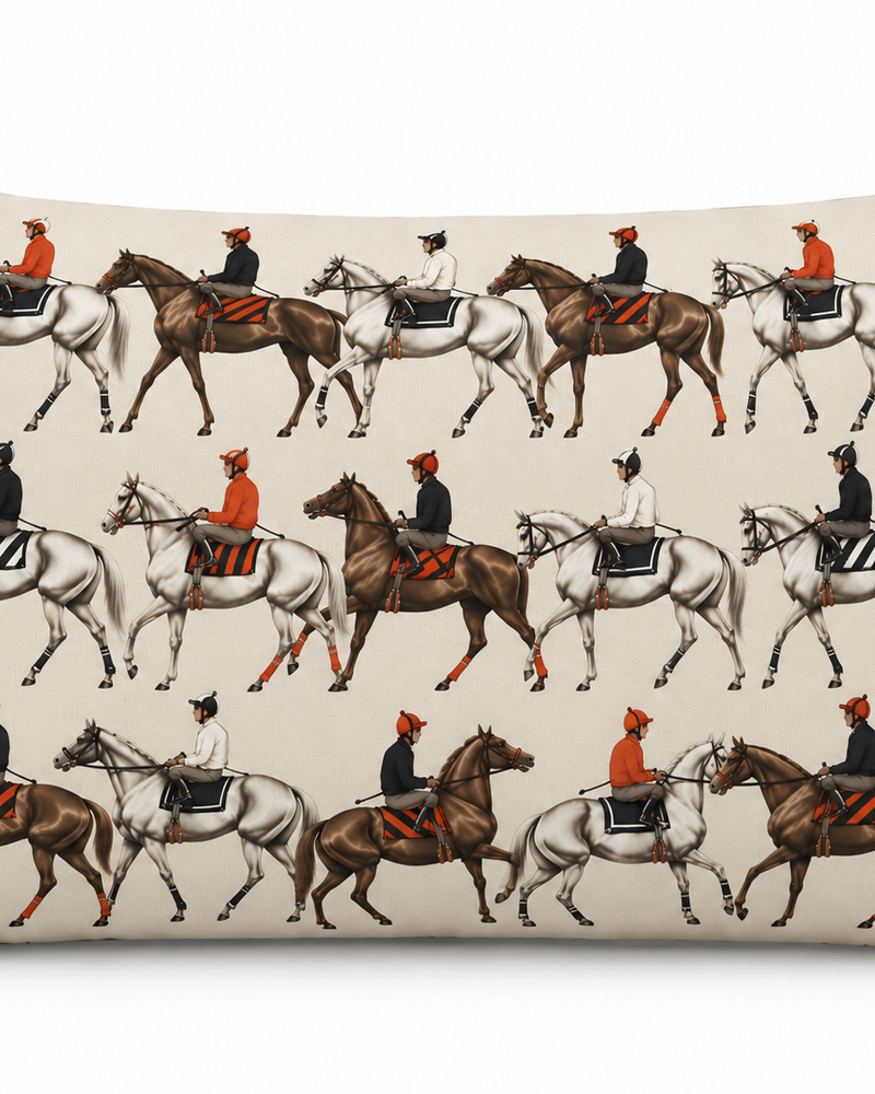 POLO SCARF SILK PILLOW OBLONG - PILLOW: 16" X 24": GRAY