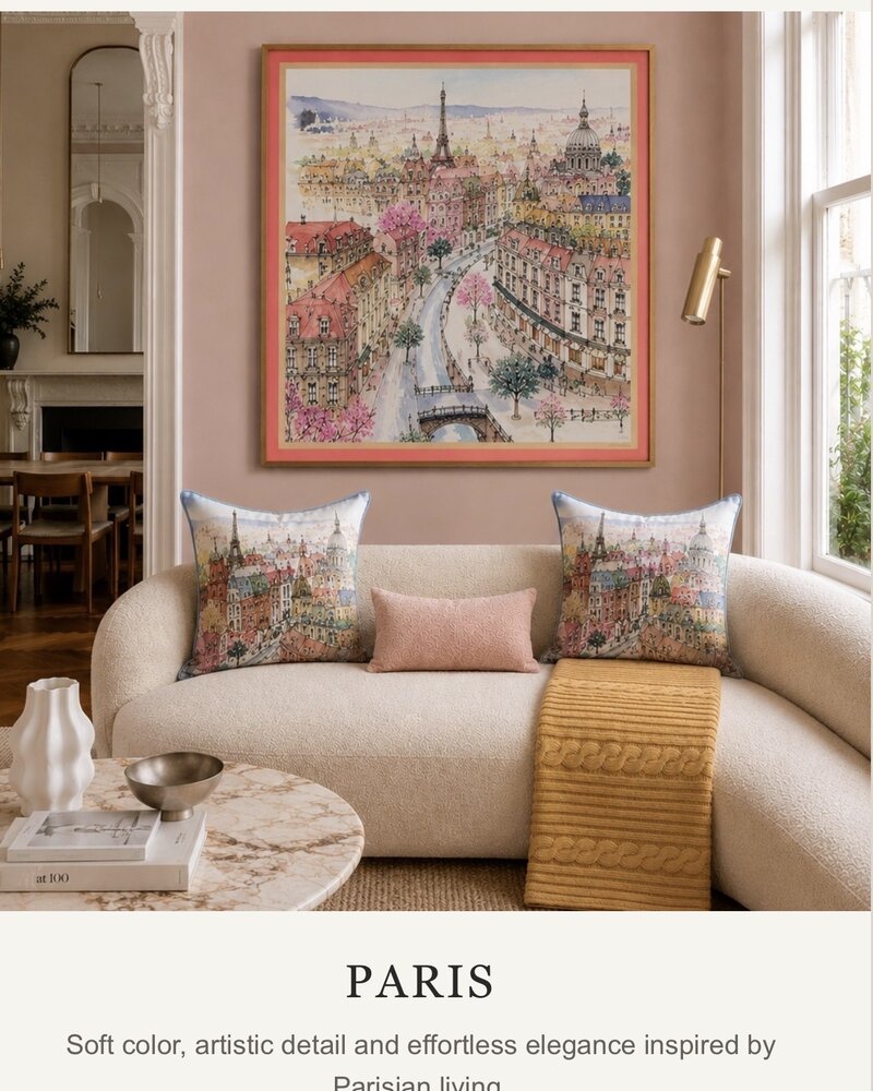 VENEZIA PARIS MINI PILLOW: 12" X 18": PINK