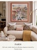 PRINTED SILK FRAME: PARIS: PINK