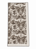 CASHMERE PRINTED THROW: BROWN